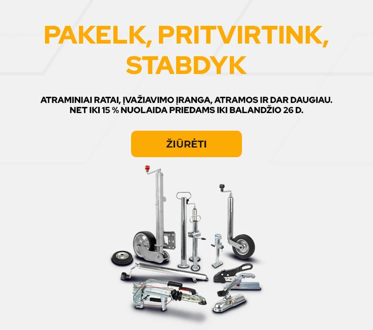 Pakelk, pritvirtink, stabdyk